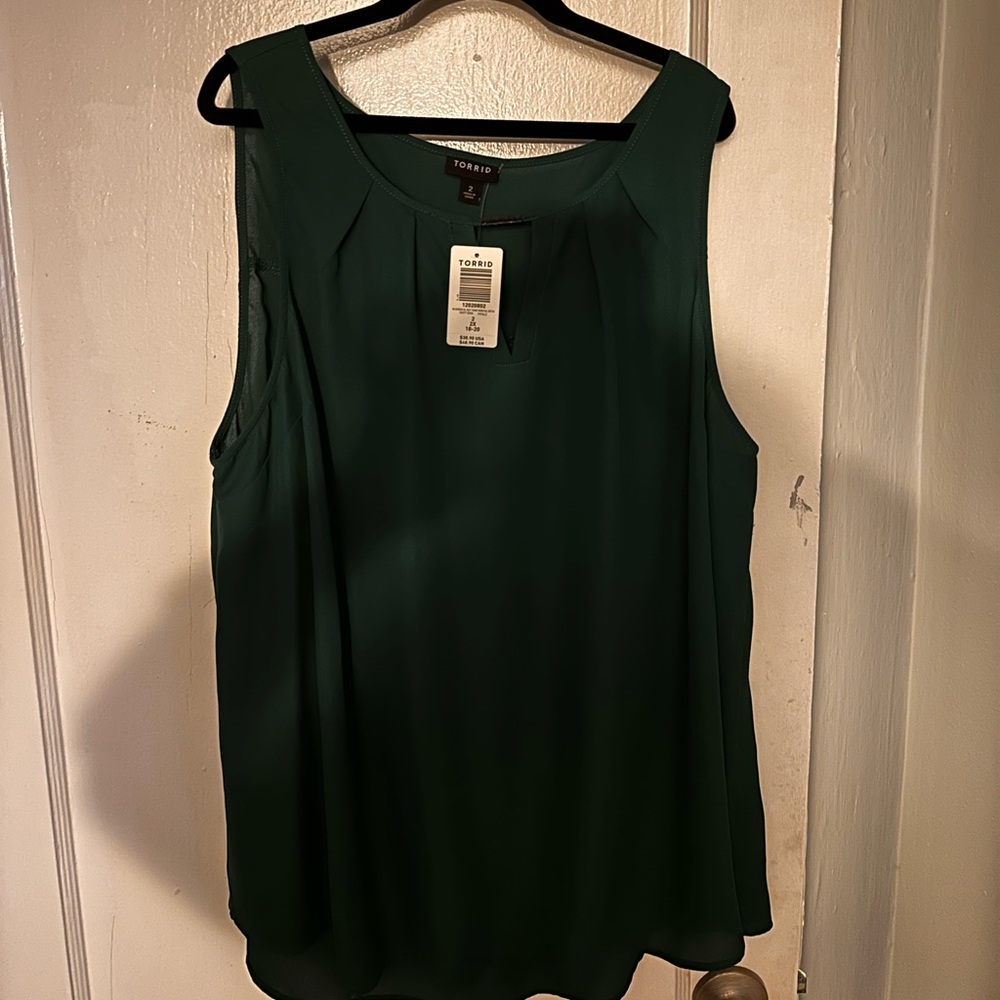 NWT torrid green tank blouse size 2